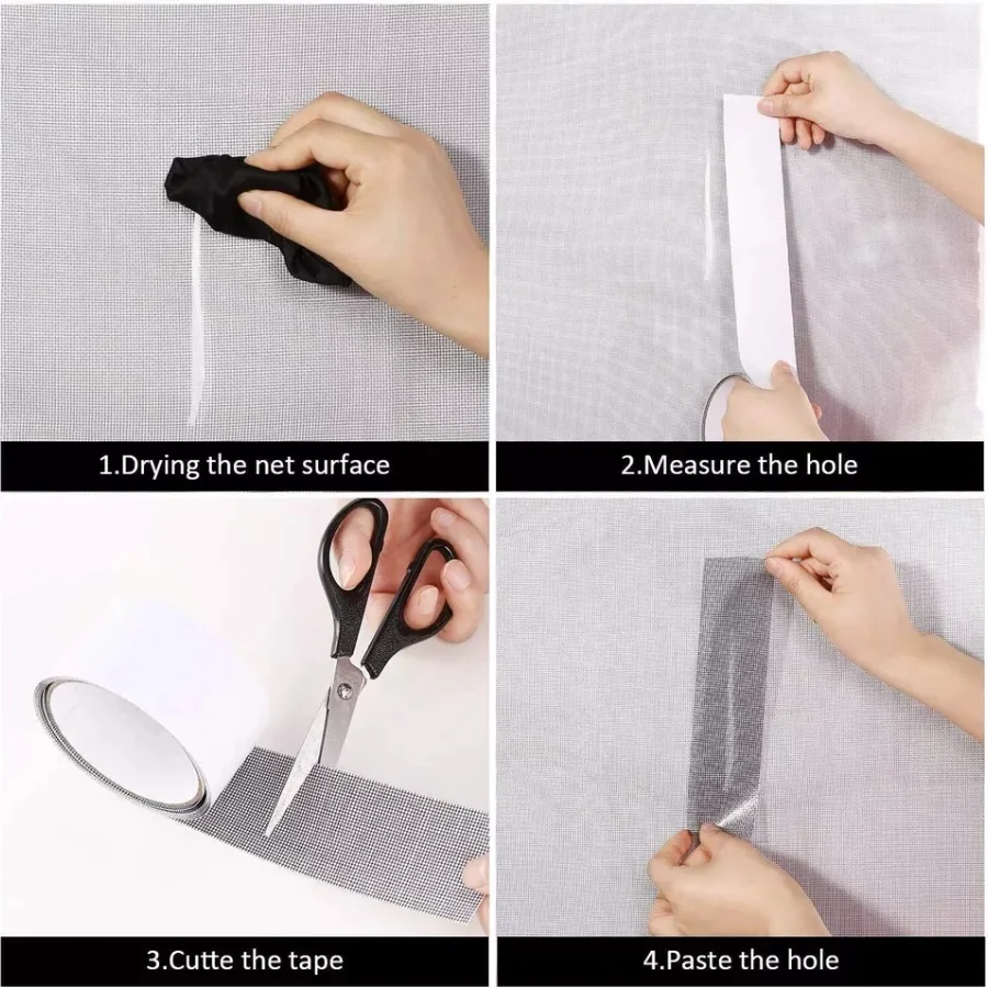 Mesh Roll Tape | Self-Adhesive Window Screen Repair Patch | 3M Anti-Insect Fiberglass - Image 7