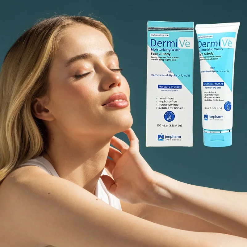 DermiVe Moisturizing Wash Face & Body 100ml | Jenpharm - Image 2