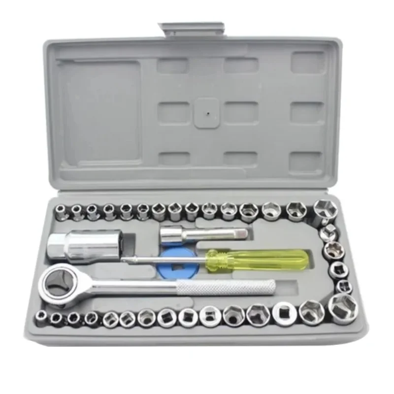 40pcs Aiwa Socket Wrench Tool Kit | Durable Stainless Steel Multi-Purpose Repair Set - Image 6