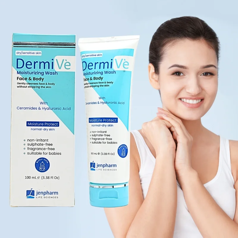 DermiVe Moisturizing Wash Face & Body 100ml | Jenpharm - Image 4