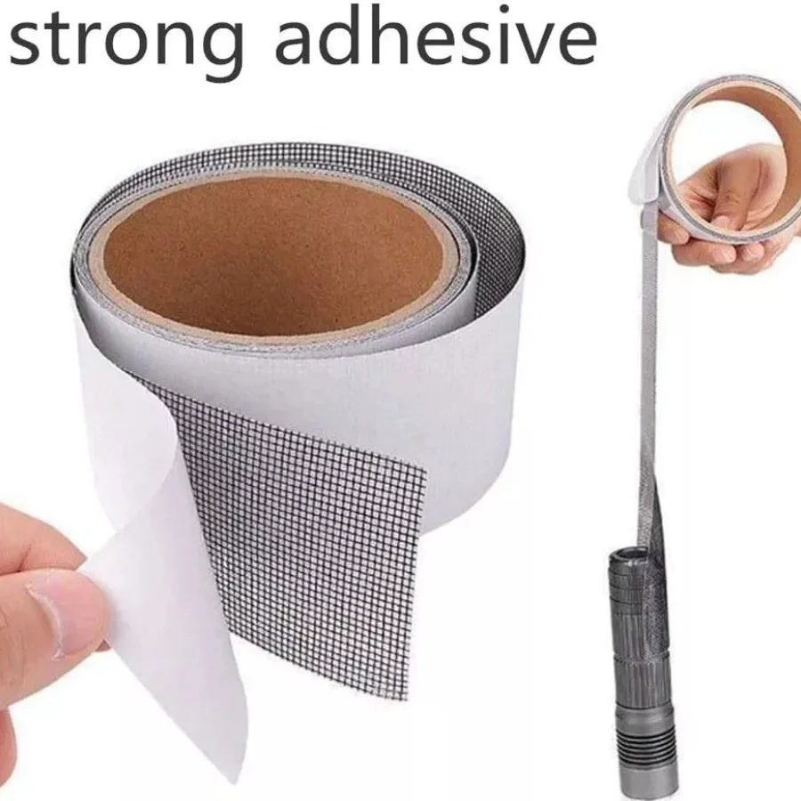 Mesh Roll Tape | Self-Adhesive Window Screen Repair Patch | 3M Anti-Insect Fiberglass - Image 4