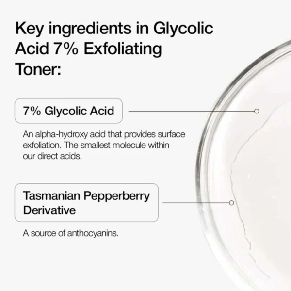 Urapra Glycolic Acid 7% Toner 100ml | Exfoliating Face Solution for Clear & Radiant Skin