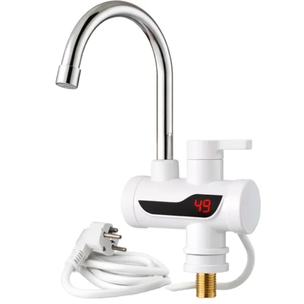 Electric Instant Heating Faucet | Digital Temperature Display | Plastic handle | Kitchen & Bathroom Hot Water Tap