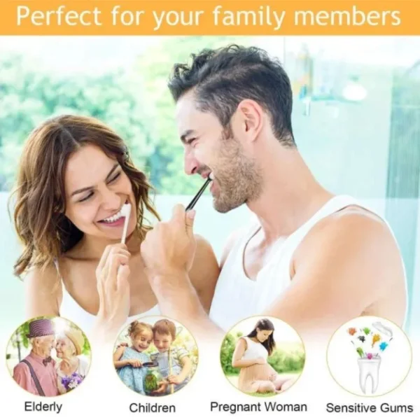 Nano Toothbrush with Travel Case | Ultra Soft Micro-Nano Bristles | For Sensitive Gums, Adults & Kids | Parrot Color