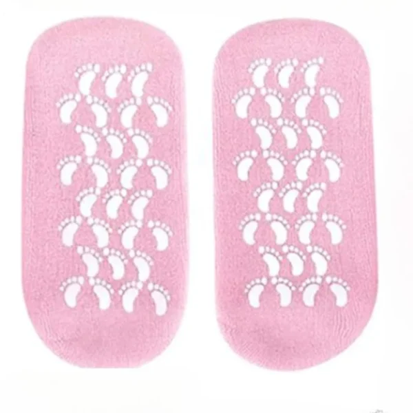 Reusable Silicone Spa Gel Socks for Dry Feet & Cracked Heels | Intensive Moisturizing Overnight Foot Care