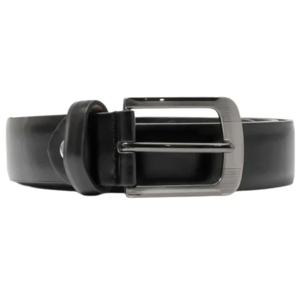 Black Imported Belt | Premium Matt Finish Strap with Elegant Metal Buckle for Formal & Casual Wear