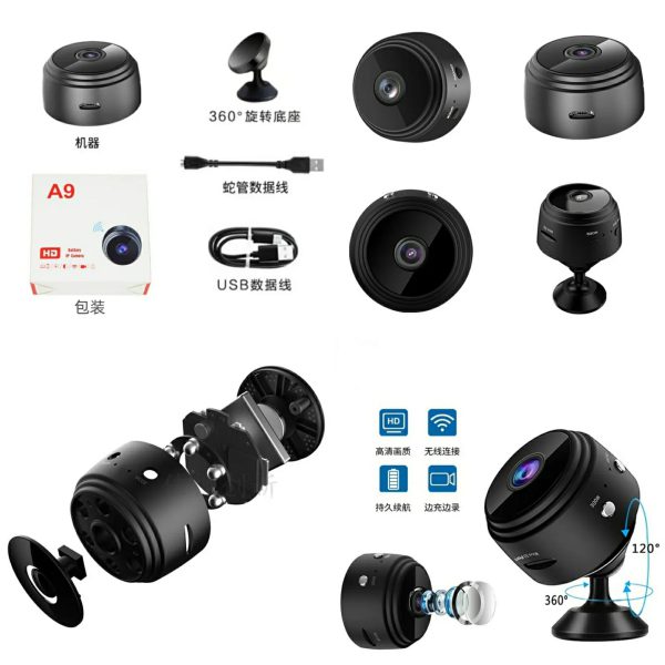 A9 1080P HD Magnetic WiFi Mini Camera | Wireless Security Camera with Night Vision & HDSF App Support