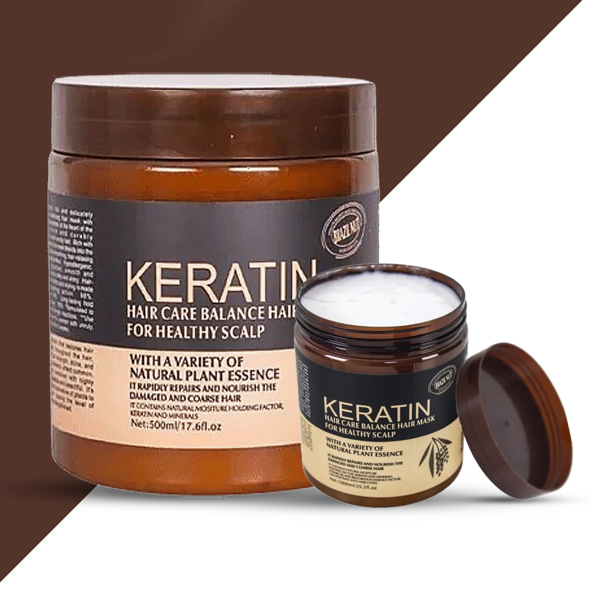 Brazil Nut Keratin Hair Mask 500ml | Nourishing, Strengthening & Smoothing Hair Treatment - Image 9