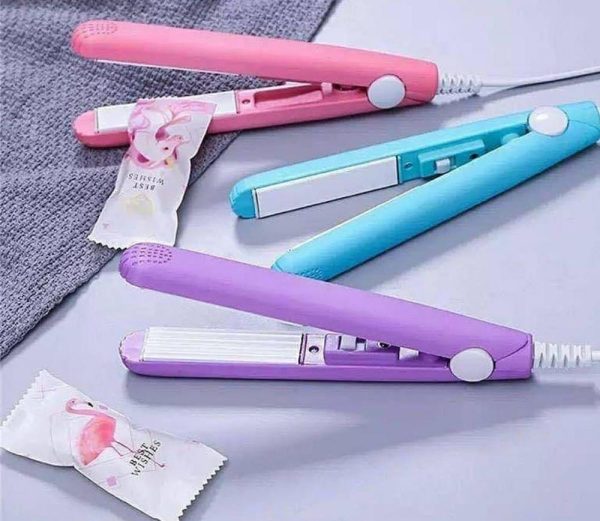 Mini Portable Ceramic Hair Straightener & Curler | Frizz-Free Smooth Hair | Random Color